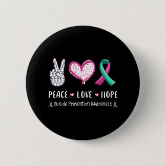 Badge Rond 5 Cm Peace Love espère la prévention du suicide hommes