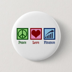 Badge Rond 5 Cm Peace Love Finance