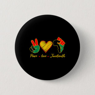 Badge Rond 5 Cm Peace Love Junetdix Pride Black Girl Black Queen