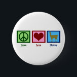 Badge Rond 5 Cm Peace Love Llamas<br><div class="desc">Un signe de paix,  un coeur,  et une jolie lama.</div>