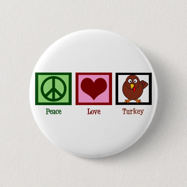 Badge Rond 5 Cm Peace Love Turquie (Devant)