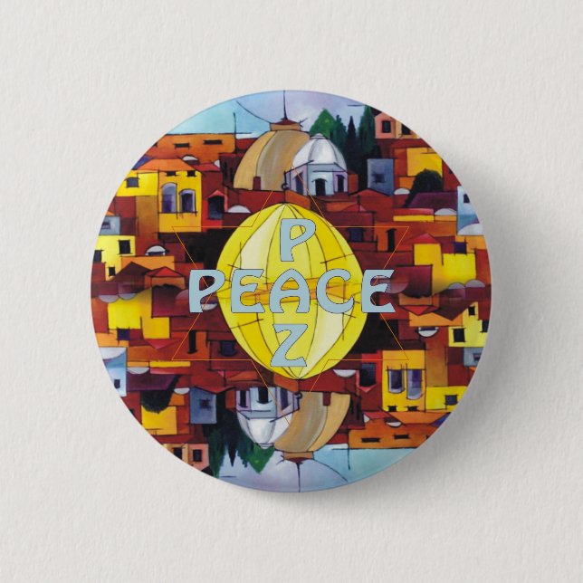 Badge Rond 5 Cm Peace-Paz (Devant)