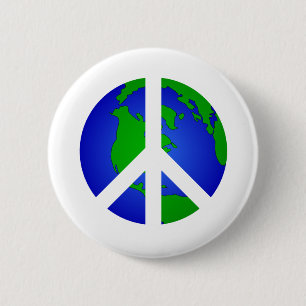Badge Rond 5 Cm Peace World Peace