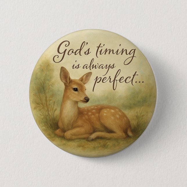 Badge Rond 5 Cm Peaceful Nature  Button Design... (Devant)