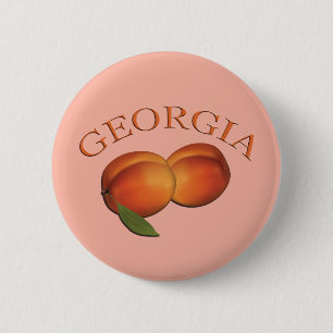 Badge Rond 5 Cm Peach de Géorgie