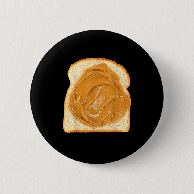 Badge Rond 5 Cm Peanut Butter On Bread Slice Costume Halloween Foo (Devant)