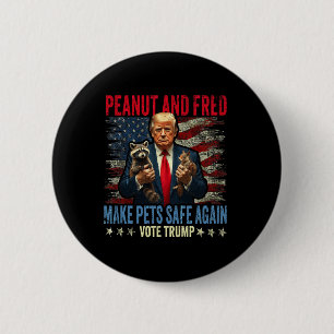 Badge Rond 5 Cm Peanut et Fred rendent les animaux de compagnie à