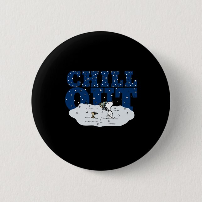 Badge Rond 5 Cm Peanuts Chill Out  (Devant)