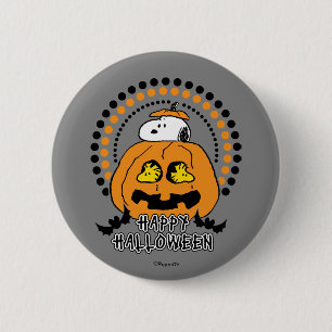 Badge Rond 5 Cm Peanuts   Happy Halloween