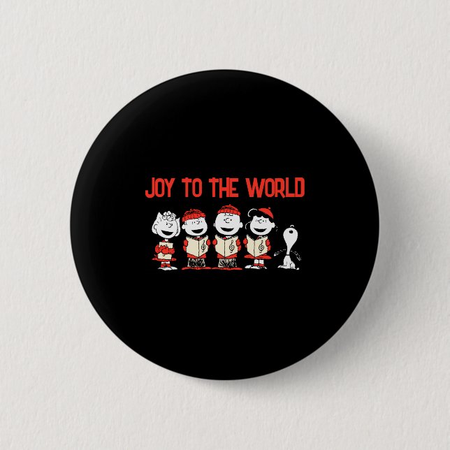 Badge Rond 5 Cm Peanuts Merry Christmas Holiday Choir _1  (Devant)