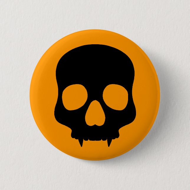 Badge Rond 5 Cm Peau d'Halloween simple (Devant)