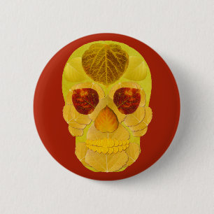 Badge Rond 5 Cm Peau feuille Aspen 1
