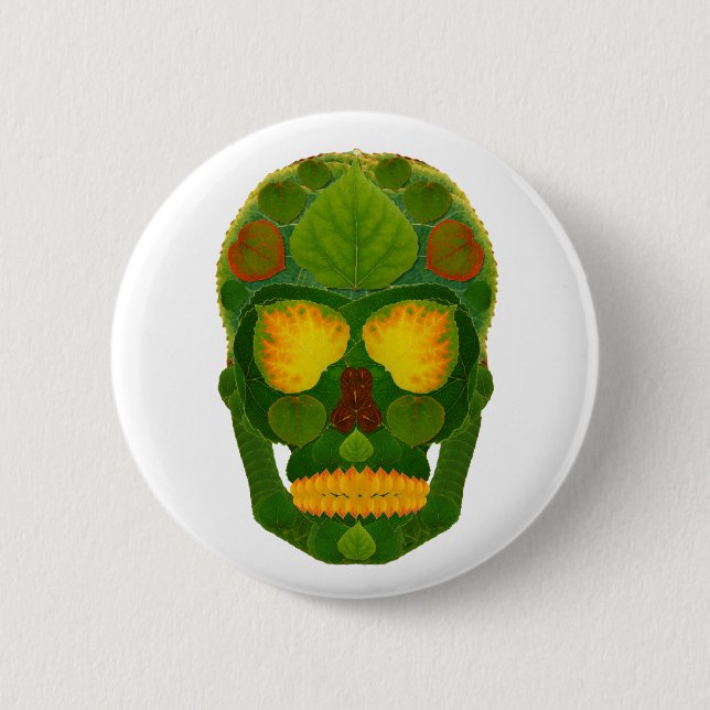 Badge Rond 5 Cm Peau feuille Aspen 9 (Devant)