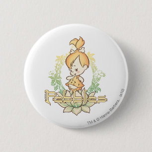 Badge Rond 5 Cm PEBBLES™ en fleur de Lotus
