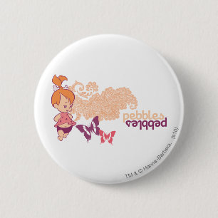 Badge Rond 5 Cm PEBBLES™ et papillons