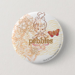 Badge Rond 5 Cm PEBBLES™ Sandy Design