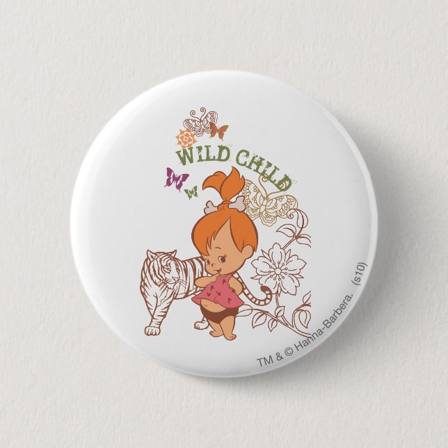 Badge Rond 5 Cm PEBBLES™ Wild Child (Devant)