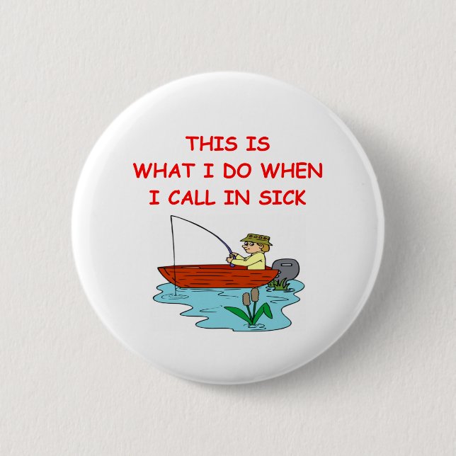 Badge Rond 5 Cm Pêche (Devant)
