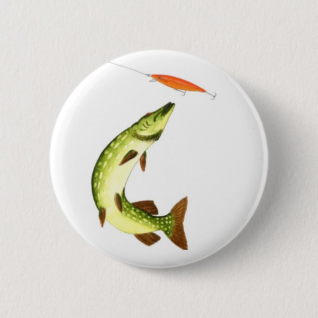 Badge Rond 5 Cm Pêche (Devant)