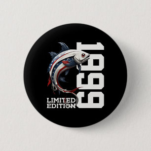 Badge Rond 5 Cm Pêche à la ligne 26th Birthday Fishing Limited Edi