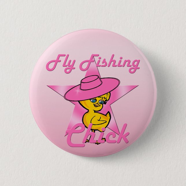 Badge Rond 5 Cm Pêche à la mouche #8 (Devant)
