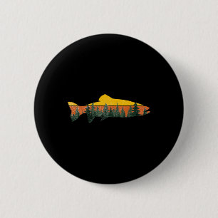 Badge Rond 5 Cm Pêche à la mouche de la truite Extérieur forêt nat