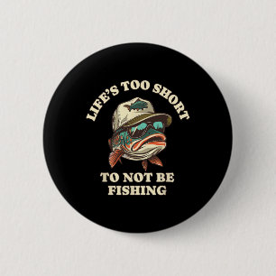 Badge Rond 5 Cm Pêche amusante pêcheur de truite détendu