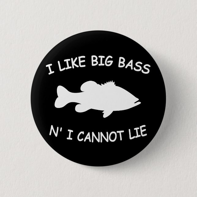 Badge Rond 5 Cm Pêche au bar drôle (Devant)