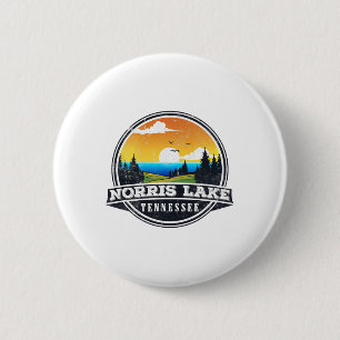 Badge Rond 5 Cm Pêche Bateau Camping - Vue sur le lac Norris Lake