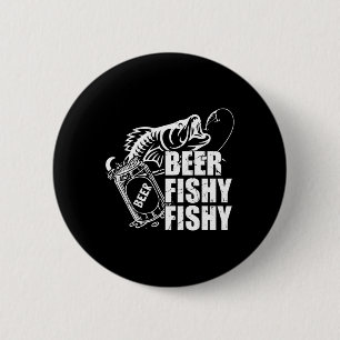 Badge Rond 5 Cm Pêche de la bière pêche amusante Pêche Boire Anniv