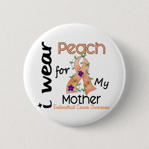 Badge Rond 5 Cm Pêche d'usage du cancer du corps utérin I pour m