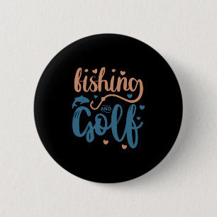 Badge Rond 5 Cm Pêche Et Golf