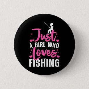 Badge Rond 5 Cm Pêche mignonne pour femmes filles enfants pêcheur