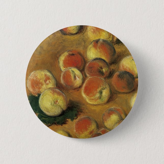Badge Rond 5 Cm Pêches par Claude Monet (Devant)