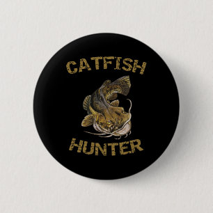 Badge Rond 5 Cm Pêcheur De Catfish Catfish Pour Pêcheur De Catfish