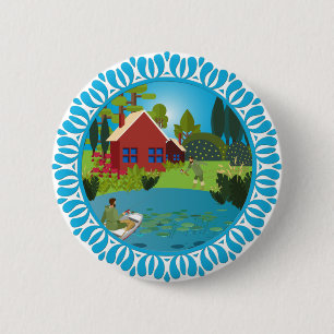 Badge Rond 5 Cm Pêcheurs