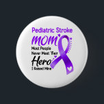 Badge Rond 5 Cm Pediatric Stroke Awareness Month Ribbon<br><div class="desc">AVC pédiatrique,  Cadeaux d'AVC pédiatrique,  Mois d'AVC pédiatrique,  Lutte contre l'AVC pédiatrique,  Soutien à AVC pédiatrique,  Guerrier d'AVC pédiatrique,  Ruban d'AVC pédiatrique,  Maladie d'AVC pédiatrique,  Mois de sensibilisation,  Sensibilisation à l'AVC pédiatrique</div>