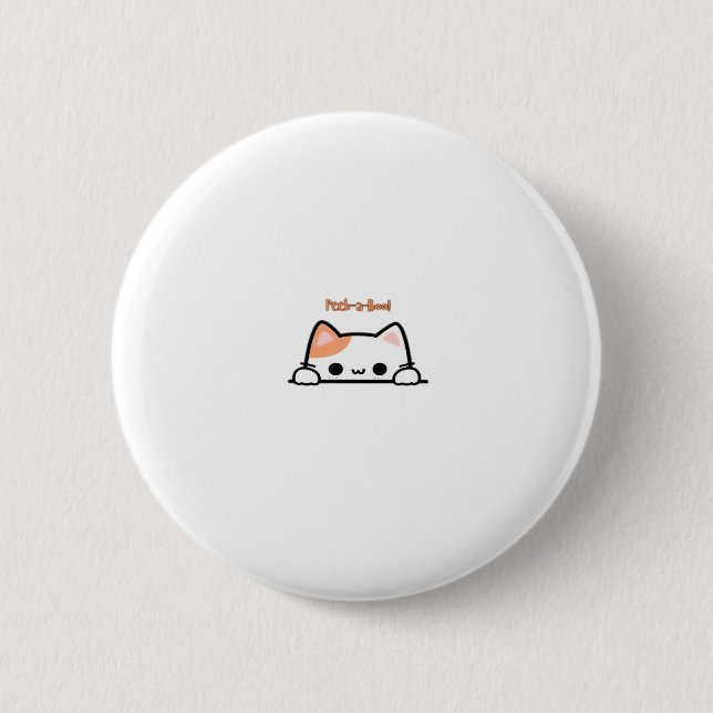 Badge Rond 5 Cm Peekaboo ! - Design Classique Pour Halloween (Devant)