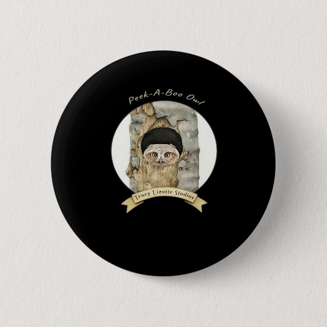 Badge Rond 5 Cm Peekaboo Mème Design Pour Halloween (Devant)