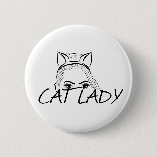 Badge Rond 5 Cm Peeking Cat (Devant)