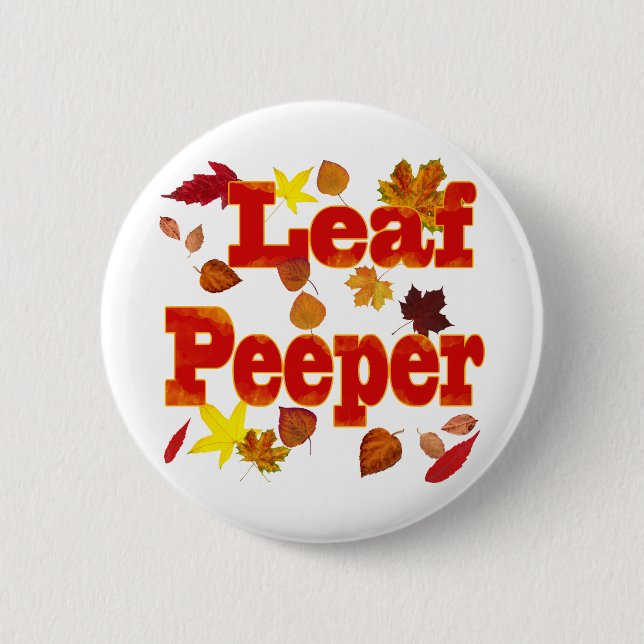 Badge Rond 5 Cm Peeper de feuille (Devant)