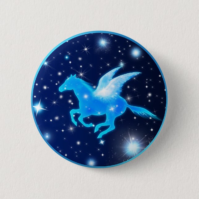 Badge Rond 5 Cm Pegasus volant (Devant)