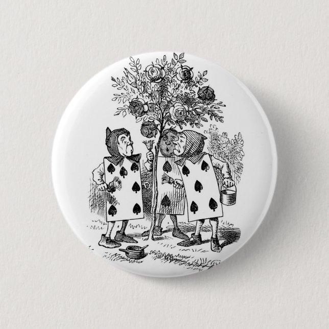 Badge Rond 5 Cm Peignant les roses rouges (Devant)