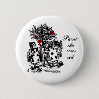 Badge Rond 5 Cm Peignant les roses rouges
