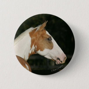 Badge Rond 5 Cm Peignez le Headshot 2 de cheval