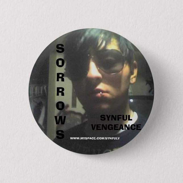 Badge Rond 5 Cm PEINES 1 bouton (Devant)