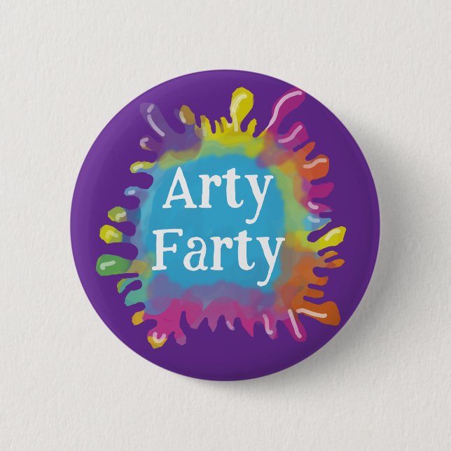 Badge Rond 5 Cm peintre art farty peintre blob (Devant)