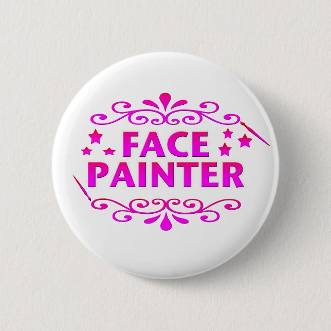 Badge Rond 5 Cm Peintre de visage (Devant)