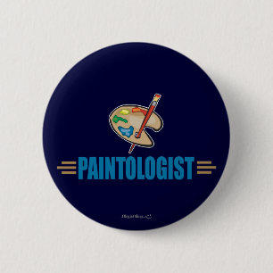 Badge Rond 5 Cm Peintre drôle