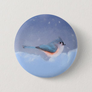 Badge Rond 5 Cm Peinture à la souris - Joli art original pour chie